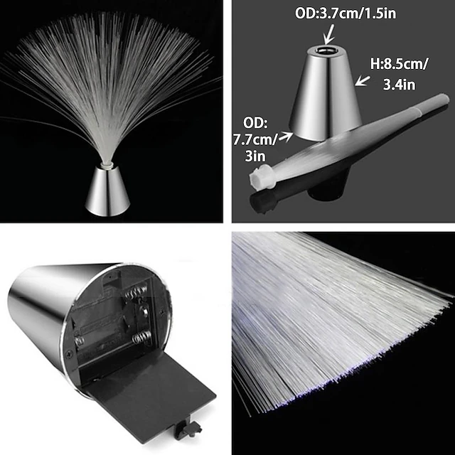 Color Changing LED Fiber Optic Night Light Home De... - Grandado Color Changing LED Fiber Optic Night Light Home De... - Grandado