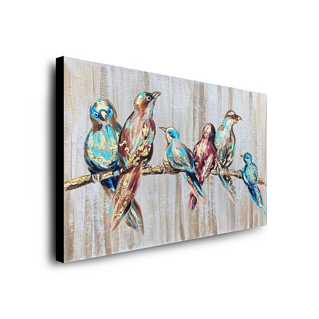 Home & Garden Wall Art | Oil Painting Hand Painted Horizontal Abstract Animals Modern Stretched Canvas - LZ70255