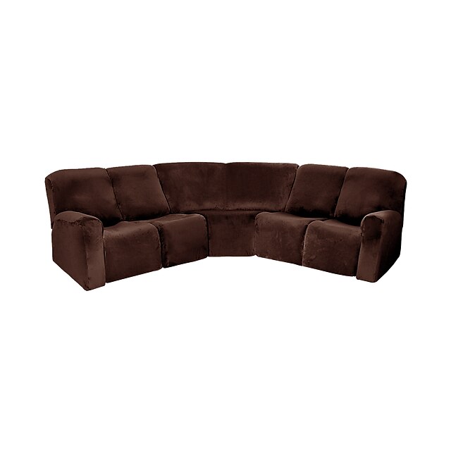 L Shape Sectional Recliner Sofa Covers Corner Sofa Velvet Stretch