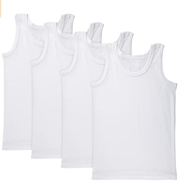 Baby & Kids Boys Clothing | Kids Boys Tank Sleeveless Solid Color Crewneck White Black Children Tops Spring Summer Active Fashio