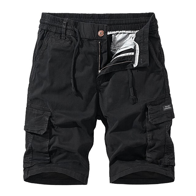 Mens Clothing Mens Bottoms | Mens Casual Classic Shorts Cargo Shorts Work Shorts Multi Pocket Elastic Waist Short Pants Daily Mi