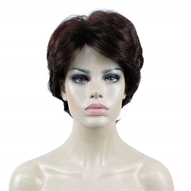 Beauty & Hair Wigs & Hair Pieces | Short Fluffy Natural Wavy Wig Synthetic Hair Women Capless Wigs - XQ65543