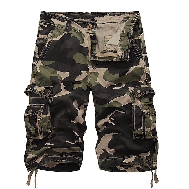 Mens Clothing Mens Bottoms | Mens Stylish Streetwear Cargo Shorts Leg Drawstring Multiple Pockets Knee Length Pants Casual Daily