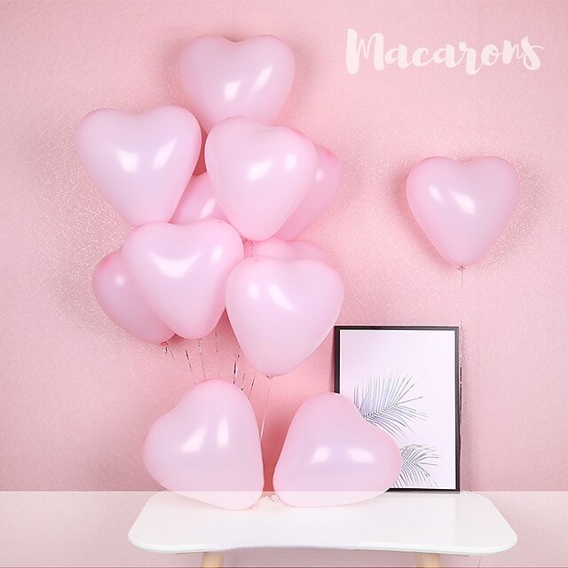 Home & Garden Home Decor | Macaron Heart-Shaped Latex Balloons Wedding Party Decoration Happy Birthday Anniversary - YT03015