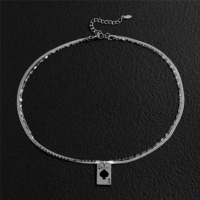 Shoes & Bags Fashion Accessories | 1pc Pendant Necklace Chain Necklace For Mens Womens Street Gift Daily Titanium Steel Stacking