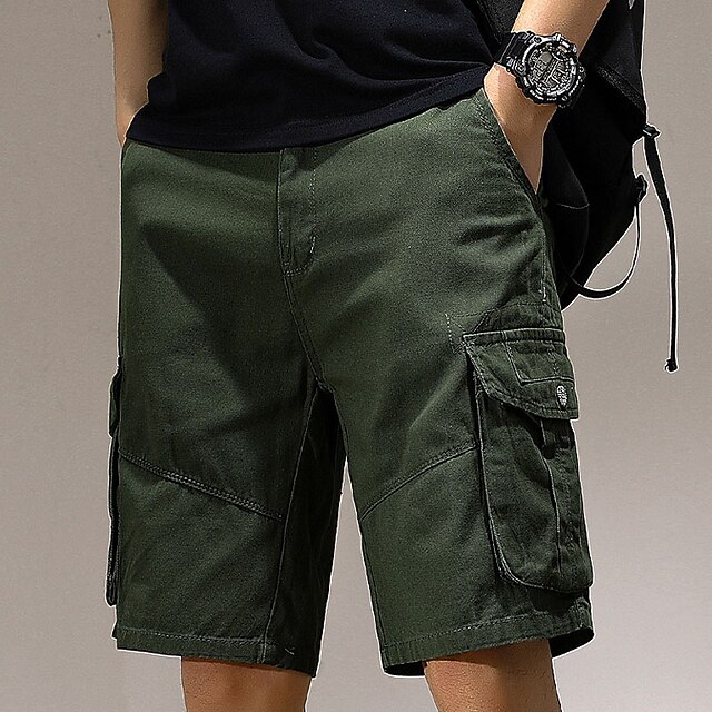 Mens Clothing Mens Bottoms | Mens Classic Style Casual Shorts Cargo Shorts Multi Pocket Multiple Pockets Knee Length Pants Sport