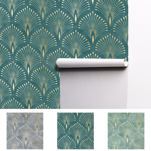  Geometric Wallpaper Home Decoration Comtemporary Vintage Wall Covering, PVC / Vinyl Material Self adhesive Wallpaper, Room Wallcovering