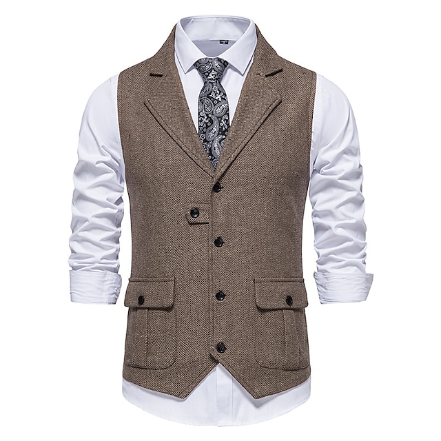 Vintage 1920s Vest Waistcoat The Great Gatsby Gentleman Men's Slim Fit ...