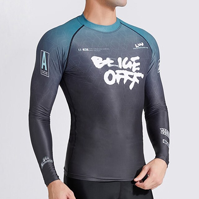 Sports & Outdoors Surfing, Diving & Snorkeling | Mens Rash Guard Swim Shirt UV Sun Protection UPF50+ Quick Dry Long Sleeve Sun S