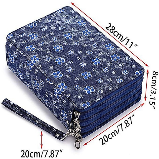 Consumer Electronics Stationery | Pencil Case Pen Pouch Marker Bag Waterproof Slim Wear-Resistant PU Leather for School Office B