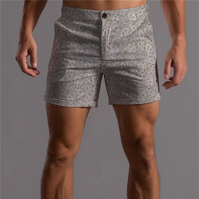 Mens Clothing Mens Bottoms | Mens Fashion Designer Shorts Chino Shorts 3D Print Pocket Short Pants Business Casual Micro-elastic