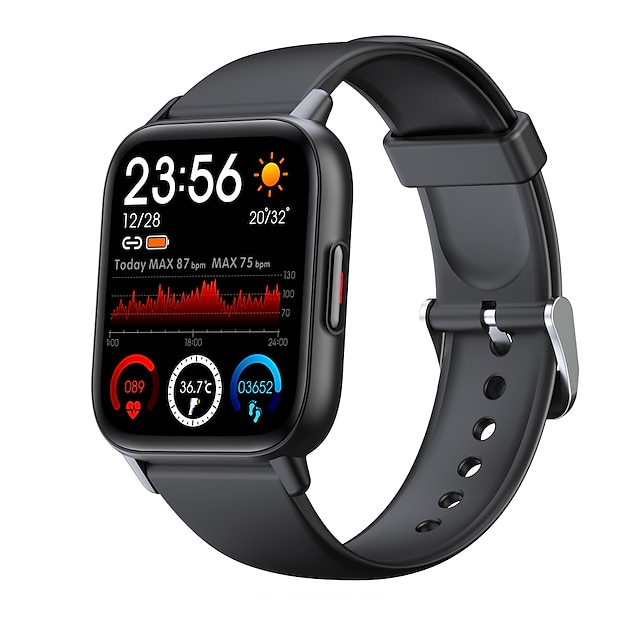  q16pro smart watch 1.69 inch smartwatch fitness running horloge bluetooth temperatuur monitoring stappenteller oproep herinnering compatibel met android ios vrouwen mannen waterdicht lange stand-by