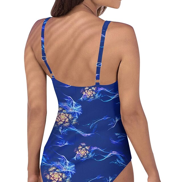 Womens Clothing Womens Swimwear | Womens Swimwear One Piece Monokini Bathing Suits Normal Swimsuit High Waisted Print Floral Pri