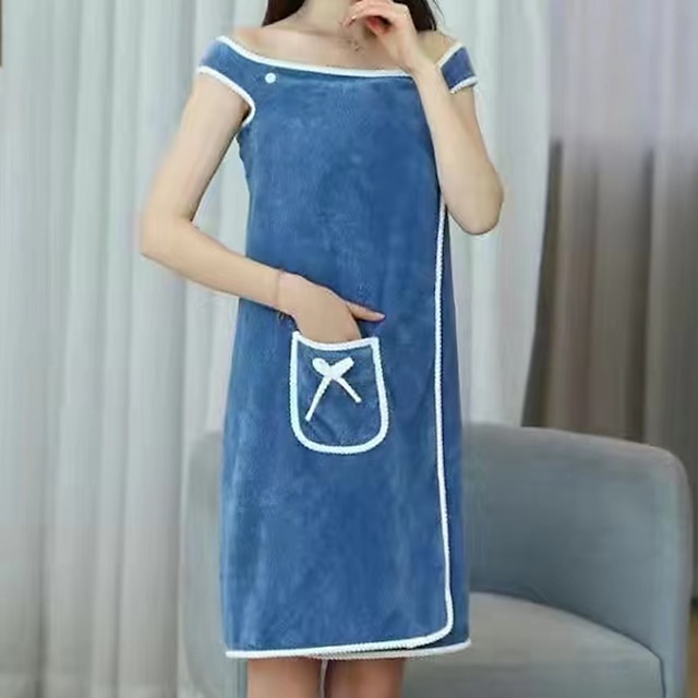  Microfiber Towel Dress Super Absorbent Home Wear Bathrobe Dress Magic Bath Towels Quick-dry Skin-friendly Soft Towel