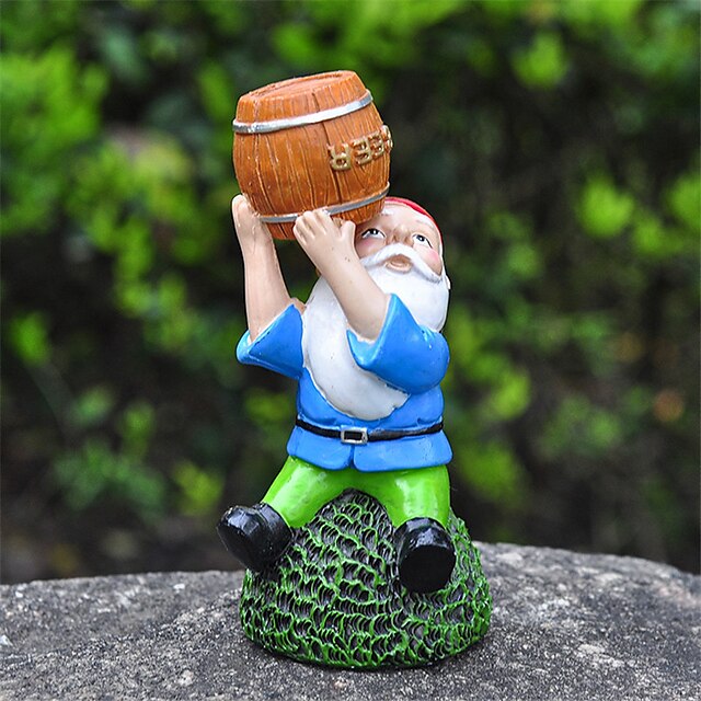 Home & Garden Home Decor | Gnome Hold A Wine Barrel Resin Craft Room Living Room Decoration - IJ94209