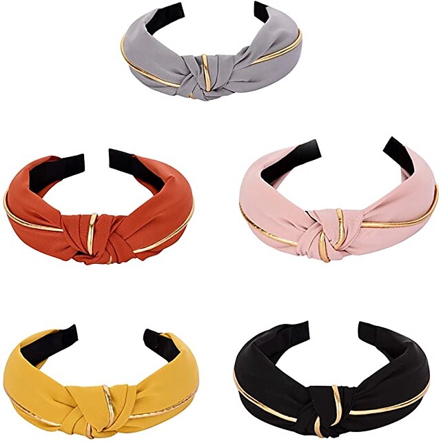 Shoes & Bags Fashion Accessories | 5pcs Womens Girls Headbands Headband For Classic Fabric Plastic Mixed Color - BJ42171