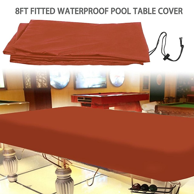  Billiard Pool Table Cover,Heavy Duty Waterproof Indoor Outdoor All Season Sun Rain Snow Dust Protection 600D Oxford Cloth Snooker Patio Furniture Table Covers