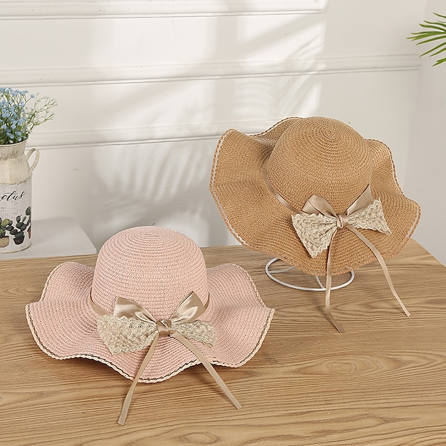 Shoes & Bags Fashion Accessories | 1pcs Simple Foldable Wide Brim Floppy Girls Straw Sun Hat Beach Women Sunscreen Hat Travel Ca