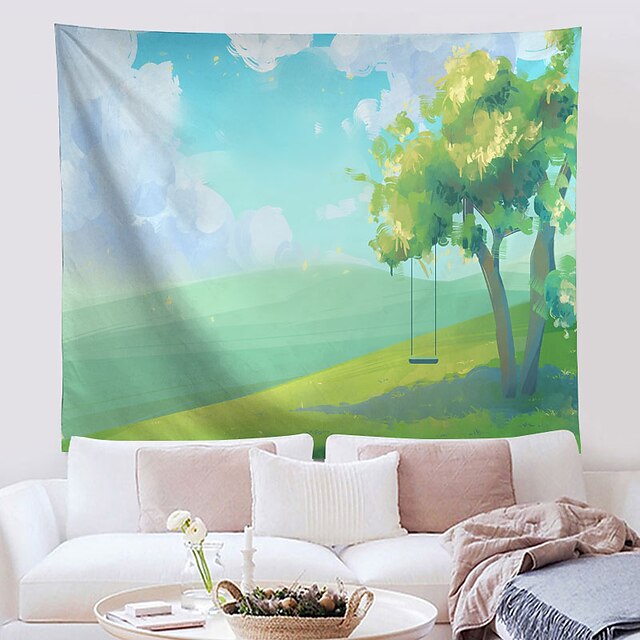 Home & Garden Home Decor | Oil Painting Style Wall Tapestry Art Decor Blanket Curtain Hanging Home Bedroom Living Room Decoratio