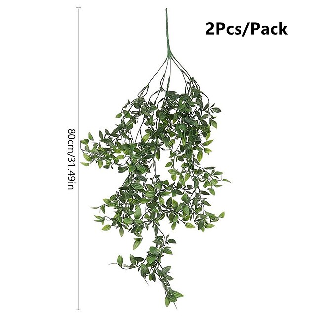 Home & Garden Home Decor | 2Pcs 80cm/31 Artificial Plants Leaves Vine Wall Hanging Decorations Artificial Leaves Display - AP788