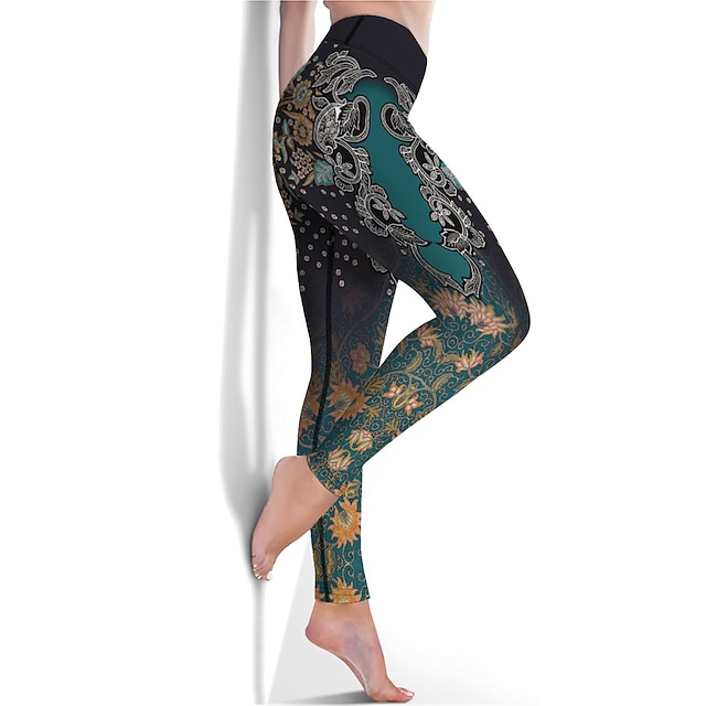 Women's High Waist Yoga Pants Cropped 