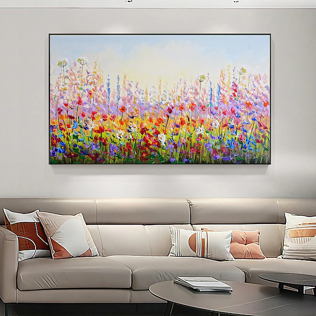 Handmade Oil Painting CanvasWall Art Decoration Abstract Knife Painting Landscape Flower For Home Decor Rolled Frameless Unstretched Painting 13