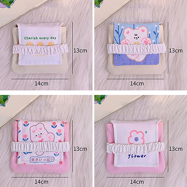 Home & Garden Home Decor | 1pc Cartoon Graphic Random Color Sanitary Napkin Storage Bag - HN45721