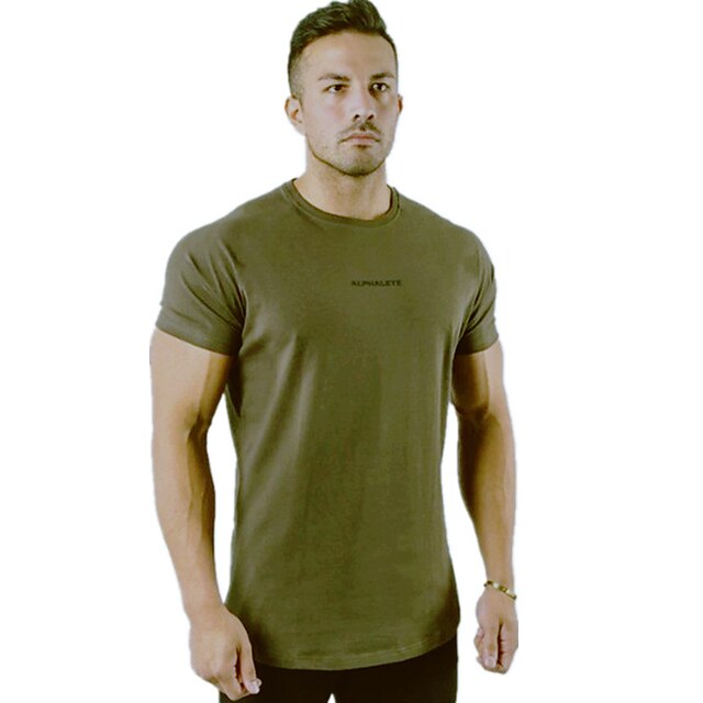 Sports & Outdoors Running, Jogging & Walking | muscle fitness sports casual slim short-sleeved t-shirt mens cotton summer and au