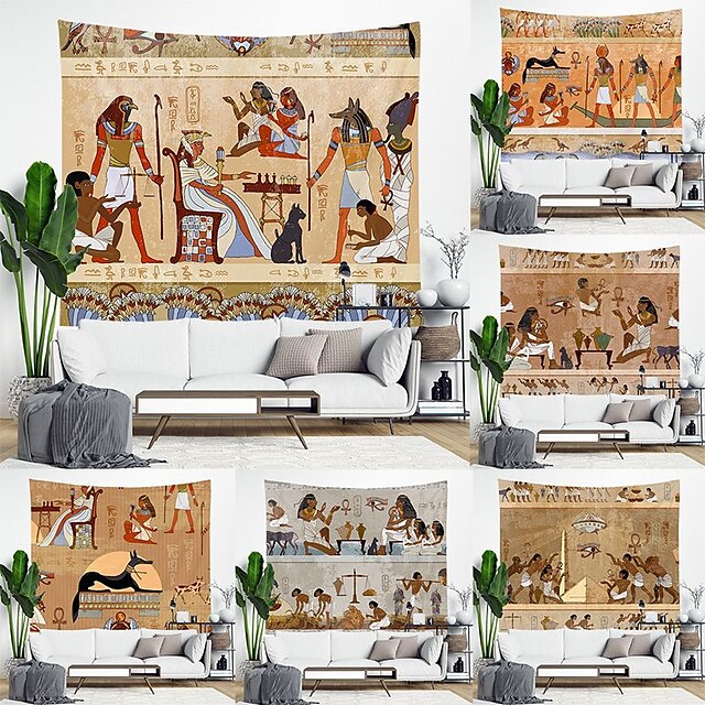  Impression murale égyptienne tapisserie murale art décor couverture rideau suspendu maison chambre salon dortoir décoration