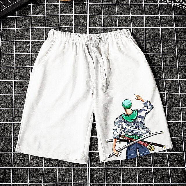 Toys & Hobbies Cosplay & Costumes | Inspired by One Piece Roronoa Zoro Beach Shorts Board Shorts 100% Polyester Anime Harajuku G