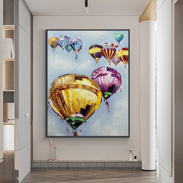 Home & Garden Wall Art | Handmade Hand Painted Oil Painting Wall Art Abstract Balloon Weddings Home Decoration Decor Rolled Canv