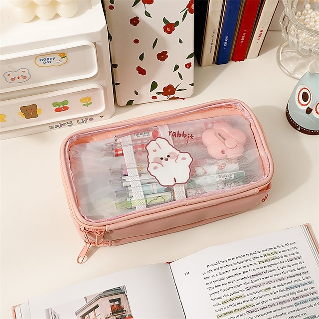 Consumer Electronics Stationery | Pencil Case Pen Pouch Marker Bag Waterproof Wear-Resistant Transparent TPU for School Office S