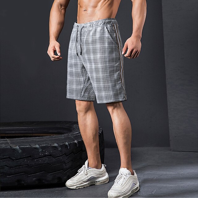 Mens Clothing Mens Bottoms | Mens Casual / Sporty Athleisure Crop Print Knee Length Pants Daily Leisure Sports Micro-elastic Lat