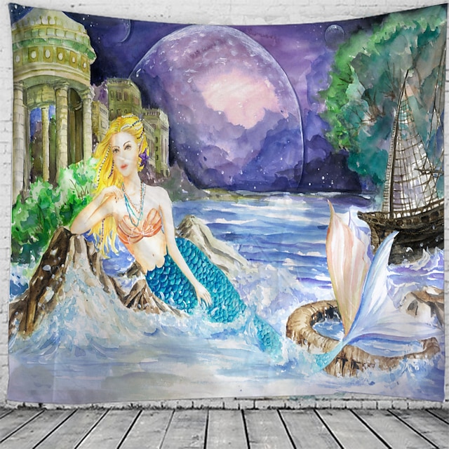 Home & Garden Home Decor | Painting Style Wall Tapestry Art Decor Blanket Curtain Hanging Home Bedroom Living Room Decoration - 