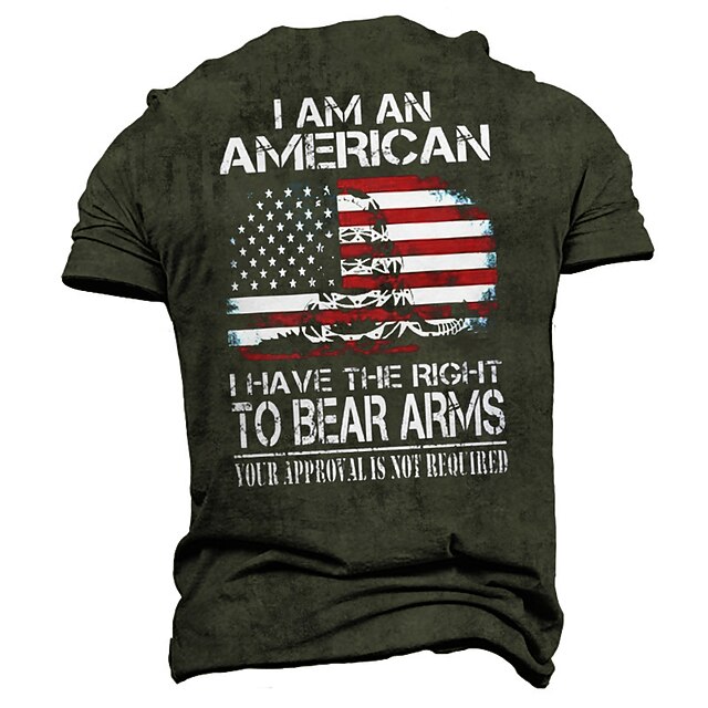 Veterans Day Men's Patriot Patriotic Veteran Flag T shirt Graphic Tee Funny T Shirts Slogan T Shirts Short Sleeve T shirt 3D Print Crew Neck Shirt Vintage Fashion Designer Outdoor Casual Daily Black2