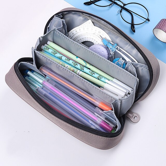 Consumer Electronics Stationery | Pencil Case Pen Pouch Marker Bag Wear-Resistant Multifunction With Zipper Canvas for School Of