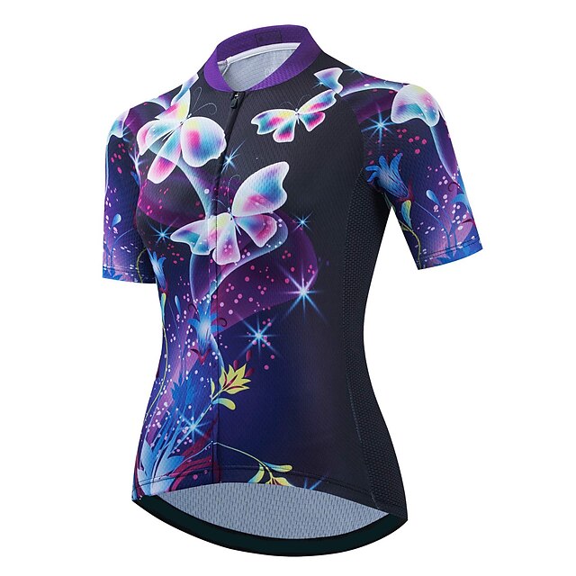 Sports & Outdoors Cycling | 21Grams Womens Short Sleeve Cycling Jersey Bike Top with 3 Rear Pockets Mountain Bike MTB Road Bike 