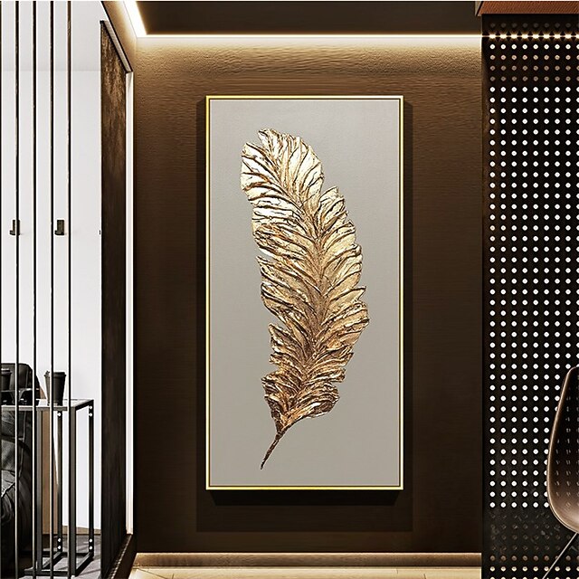 Handmade Hand Painted Oil Painting Wall Art Modern Abstract Feather Still Life Landscape Home Decoration Decor Rolled Canvas No Frame Unstretched 38