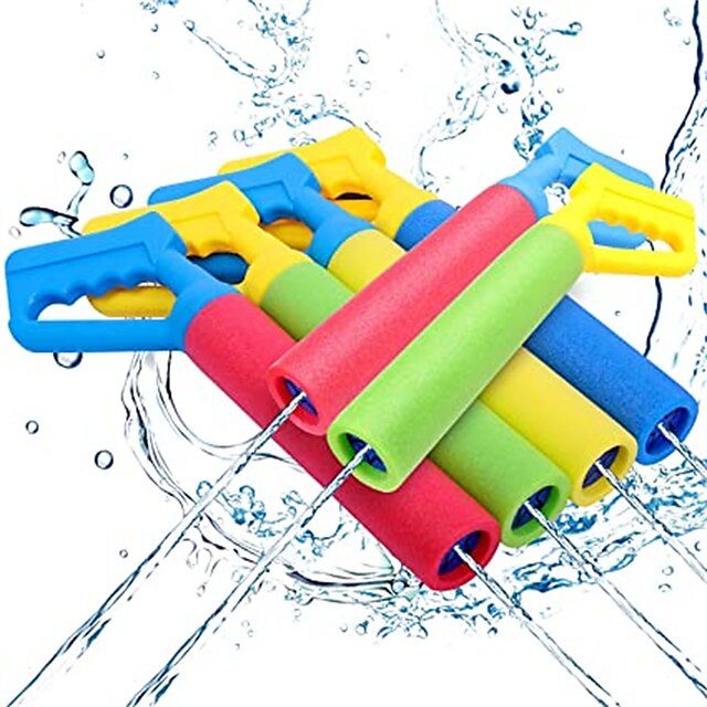  6-Pack Foam Water Blaster Water Squirt Guns Shooting Up to 30 Feet Outdoor Swimming Pool Summer Fun Party Games Water Toys Water Gun for Kids Teens Adults