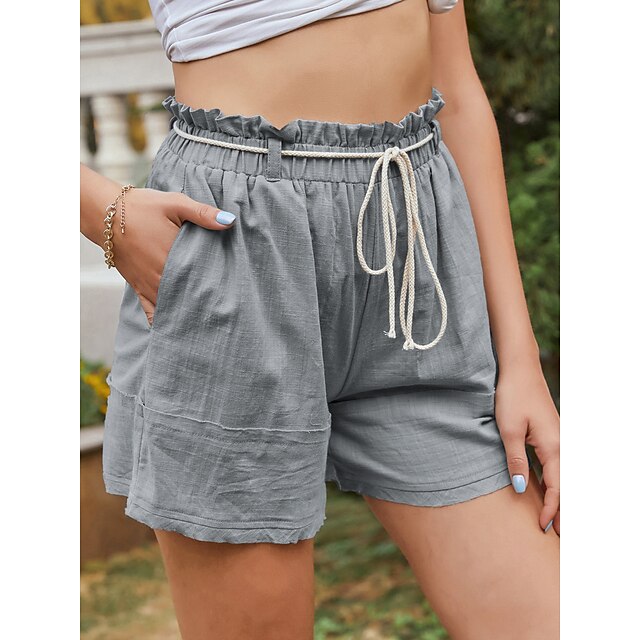 Womens Clothing Womens Bottoms | Womens Casual / Sporty Athleisure Shorts Wide Leg Elastic Waist Short Pants Casual Weekend Inel