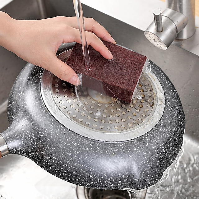  magique éponge gomme carborundum enlever la rouille brosse de nettoyage détartrage propre frotter pour table de cuisson pot cuisine éponge salle de bains