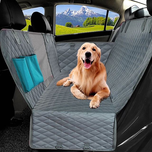  husă scaun mașină pentru câini, impermeabilă pentru călătorii pentru animale de companie, transport pentru câini, hamac, protectie pentru scaunul din spate al mașinii, covoraș de siguranță pentru