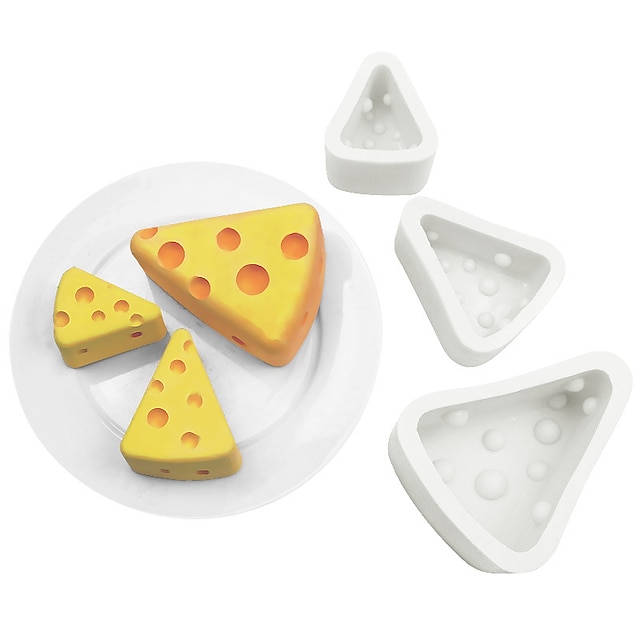  1pc Mousse Cake Ice Cream Fondant Cake Mold 3D Cheese Cheese Silicone Mold Handmade Soap Mold