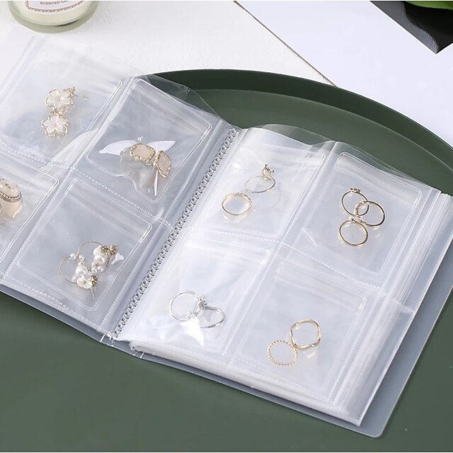 Transparent Jewelry Storage Albums Gifts With Zip-lock Bag Reclosable ...