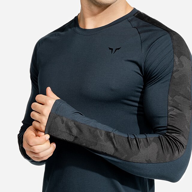 Sports & Outdoors Running, Jogging & Walking | Mens Long Sleeve Workout Shirt Running Shirt Tee Tshirt Top Athletic Athleisure B