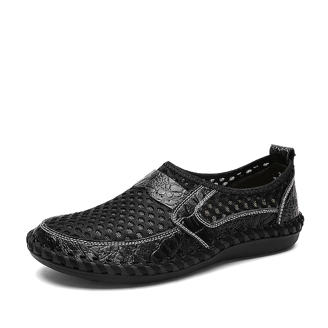  pustende mesh slip-on loafers for menn – lette uformelle kjøresko med sklisikker såle for sommer