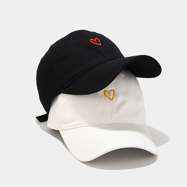 Shoes & Bags Fashion Accessories | Cotton Baseball Caps Unisex Casual Sunhat Heart Embroidery Man Women Summer Hat Outsport Dail