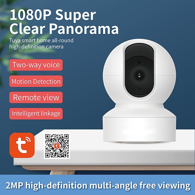  Tuya Smart Moving Camera WiFi Surveillance Camera 360 Rotation Monitoring Security Alarm Tracking Mobile Phone Remote Monitoring