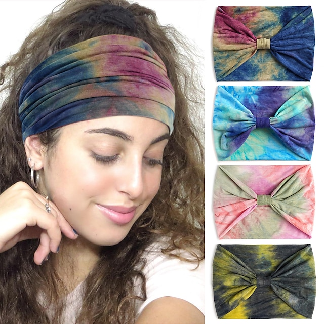 Shoes & Bags Fashion Accessories | 4pcs Womens Girls Headbands Vintage Modern Style Elastic Women Turban Headbands Twisted Cute 