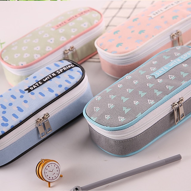 Consumer Electronics Stationery | Pencil Case Pen Pouch Marker Bag Wear-Resistant Multifunction With Zipper Canvas for School Of